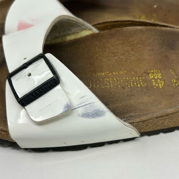 Birkenstock Madrid Small Buckle Sandals White Unisex Size 41 (US 10) Casual - Picture 10 of 15